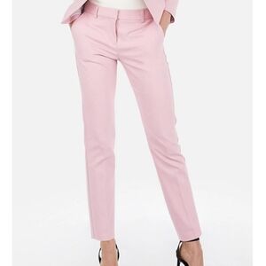 Express Columnist Ankle Mid Rise Pants in Pink